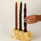 Halazona Beeswax Candles in Molokheya (Set of 3)