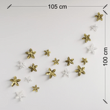 9 Pieces Fol & Yasmine Brass Wall Art