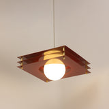 Sheesh Steel Pendant in Burgundy