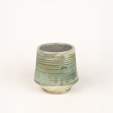 Mint Green Ribbed Clay Cup
