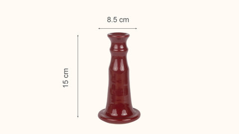 Shamaadan Clay Candle Holder in Burgundy image