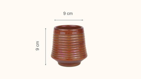 Brick Ribbed Clay Cup image