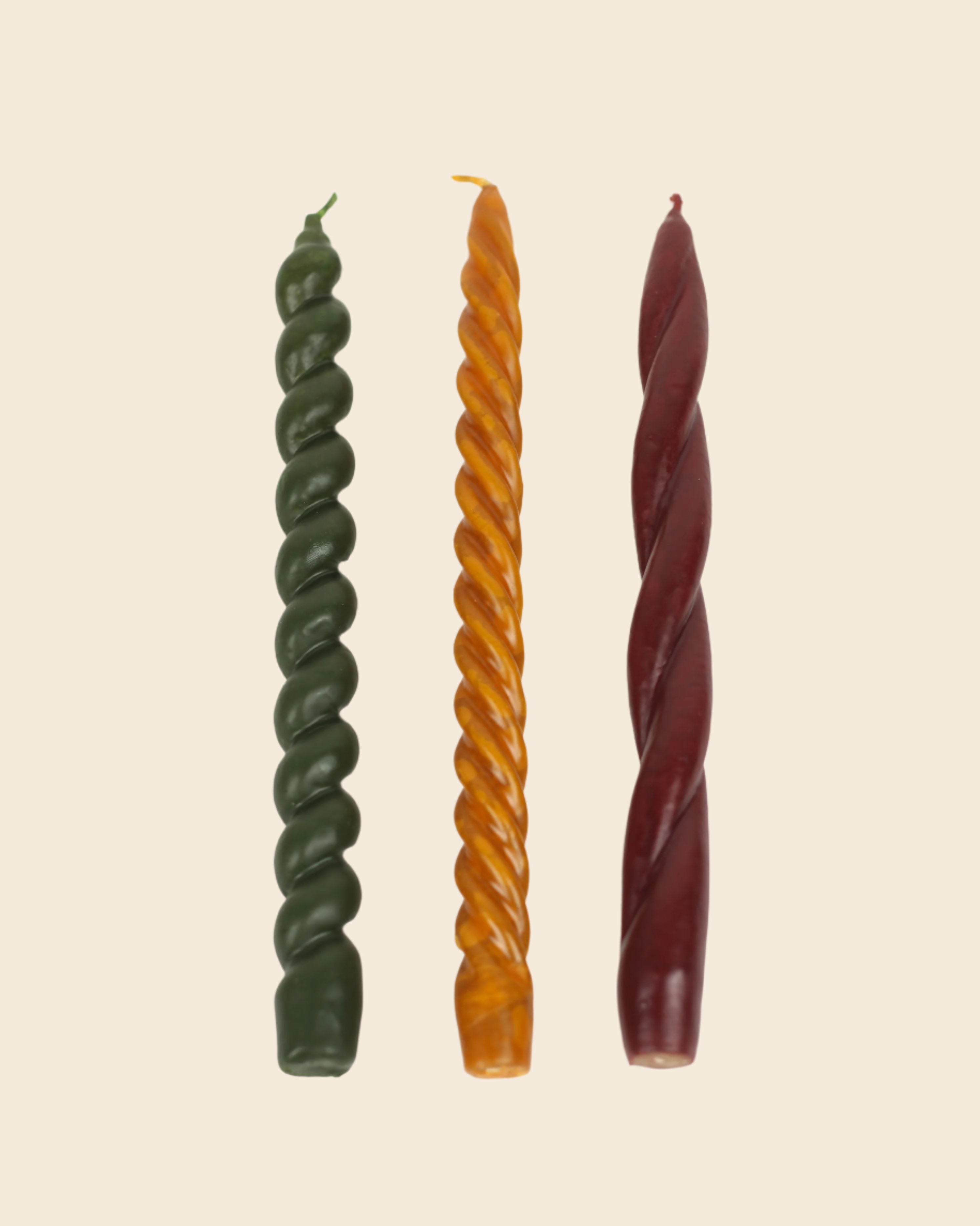 Halazona Beeswax Candles (Set of 3)