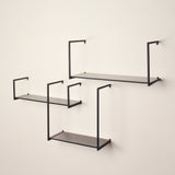 Shababeek Steel Wall Shelf (Set of 3)