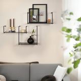 Shababeek Steel Wall Shelf (Set of 3)