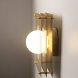 Sheesh Steel Wall Lamp in Gold