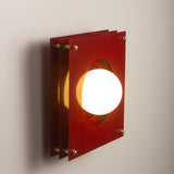 Sheesh Steel Wall Lamp in Burgundy