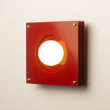 Sheesh Steel Wall Lamp in Burgundy