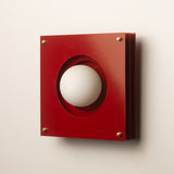 Sheesh Steel Wall Lamp in Burgundy
