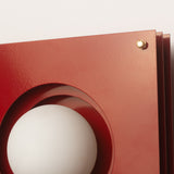 Sheesh Steel Wall Lamp in Burgundy