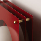 Sheesh Steel Wall Lamp in Burgundy