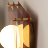 Sheesh Steel Wall Lamp in Burgundy