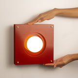 Sheesh Steel Wall Lamp in Burgundy