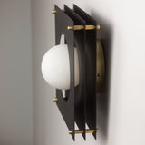 Sheesh Steel Wall Lamp in Black
