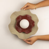 Ward Balady (L) Wall Lamp in Gray/Burgundy