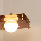 Sheesh Steel Pendant in Burgundy