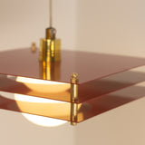 Sheesh Steel Pendant in Burgundy