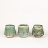 Mint Green Ribbed Clay Cup