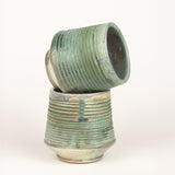 Mint Green Ribbed Clay Cup