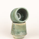 Mint Green Ribbed Clay Cup