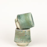 Mint Green Ribbed Clay Cup
