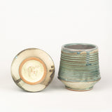 Mint Green Ribbed Clay Cup