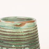 Mint Green Ribbed Clay Cup