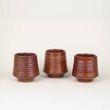 Brick Ribbed Clay Cup