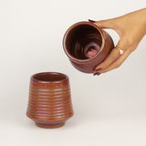 Brick Ribbed Clay Cup