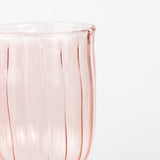 Ribbed Wine Pyrex Glass
