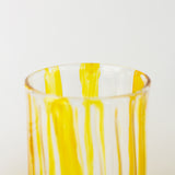 Yellow Stripe Pyrex Glass Cup