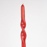 Twisted Taper Beeswax Candle in Red (Set of 2)