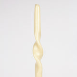 Twisted Taper Beeswax Candle in White (Set of 2)