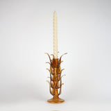 Nakhlah Glass Candle Holder (L) in Brown