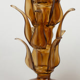 Nakhlah Glass Candle Holder (L) in Brown