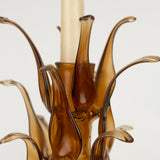 Nakhlah Glass Candle Holder (L) in Brown