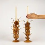 Nakhlah Glass Candle Holder (L) in Brown