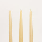 Long Tapered Beeswax Candle in Linen ( Set of 3)