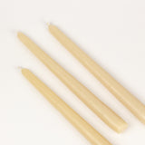 Long Tapered Beeswax Candle in Linen ( Set of 3)