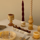 Lamba Candleholder in Alabaster