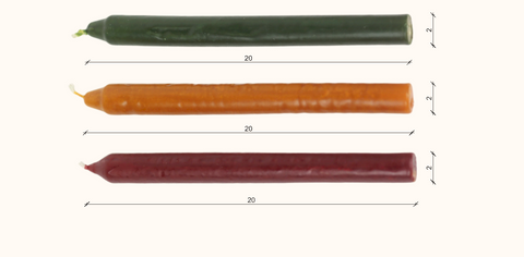 Beeswax Taper Candle in Multicolor (Set of 3) image