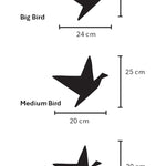 Dimensions of the three geometric pigeons wall art 